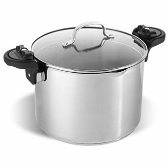 Gotham Steel Stainless Steel Pasta Pot with Twist & Lock Handles
