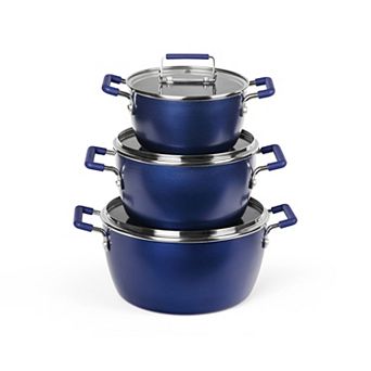 Granitestone 6 pc Stackable Triple Layer Nonstick Nesting Pots