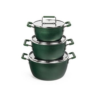 Granitestone 6 pc Stackable Triple Layer Nonstick Nesting Pots