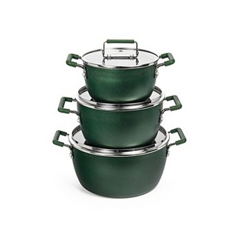 Granitestone 6 pc Stackable Triple Layer Nonstick Nesting Pots