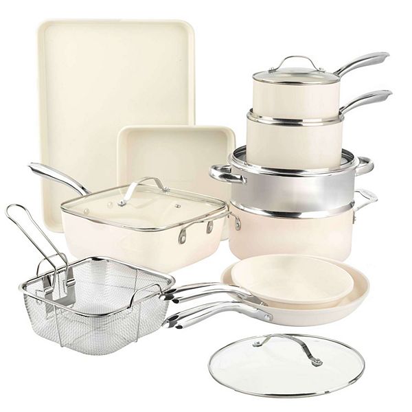Gotham Steel Natural Collection 15-pc. Ceramic Nonstick Cookware