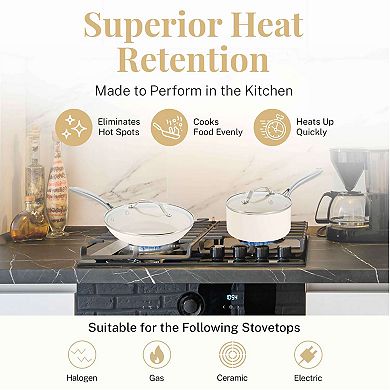 Gotham Steel Natural Collection 15-pc. Ceramic Nonstick Cookware & Bakeware Set