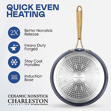 Granitestone Charleston Collection Ceramic Coating Nonstick Frying Pan