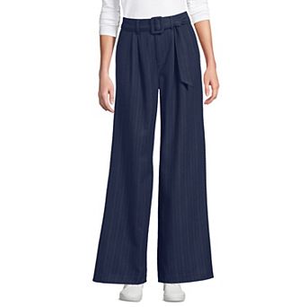 Women's Lands' End Brushed Flannel Wide Leg Pants