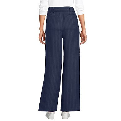 Women's Lands' End Brushed Flannel Wide Leg Pants