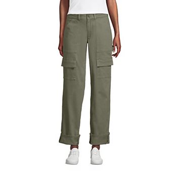 Women's Lands' End Fleece Lined Straight Leg Cargo Pants