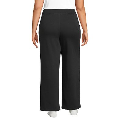 Plus Size Lands' End Serious Sweats Fleece Lined Straight Leg Pants