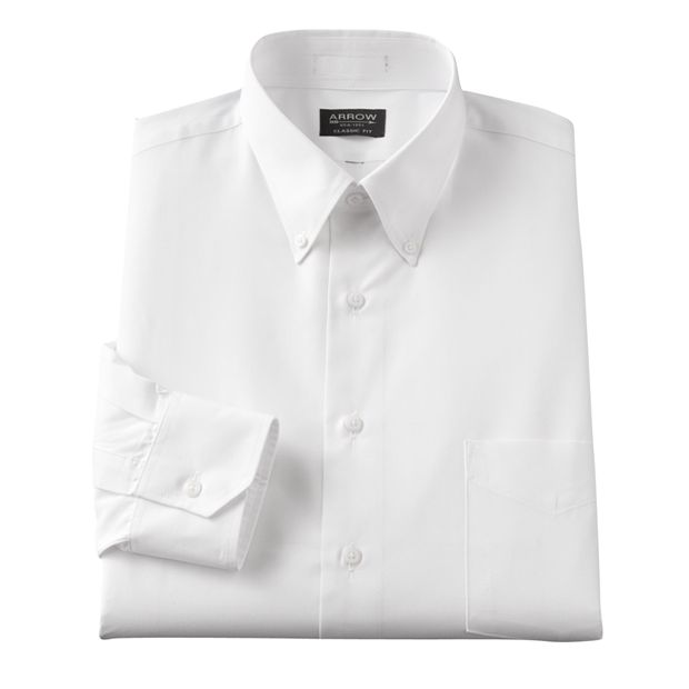 Mens white sale dress shirts kohls