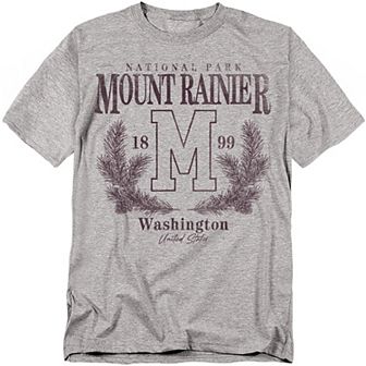 Big & Tall Mount Rainier Park Pine Wreath Graphic Tee