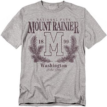 Big & Tall Mount Rainier Park Pine Wreath Graphic Tee