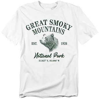 Big & Tall Great Smoky Mountains Bear Icon Graphic Tee