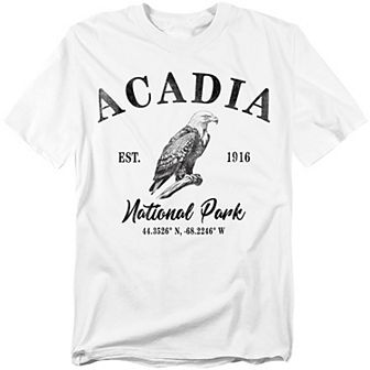 Big & Tall Acadia National Park Bald Eagle Graphic Tee
