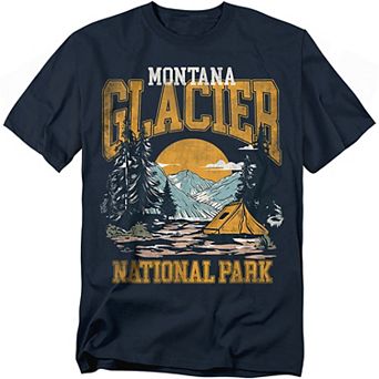Big & Tall Glacier National Park Vintage Graphic Tee