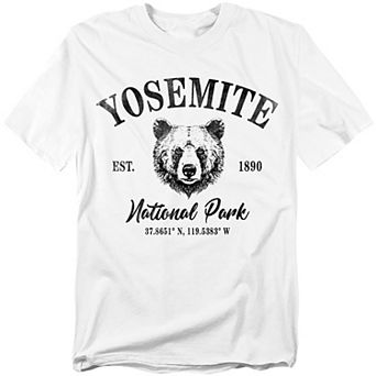 Big & Tall Yosemite National Park Bear Icon Graphic Tee