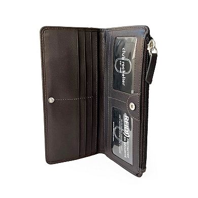 Ladies Slim Clutch Wallet With Top Zipper