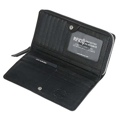 Ladies Zip Around Clutch Wallet with Tab