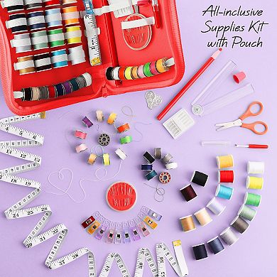 Hearth & Harbor 122-Piece Portable Sewing Machine for beginners & Adults