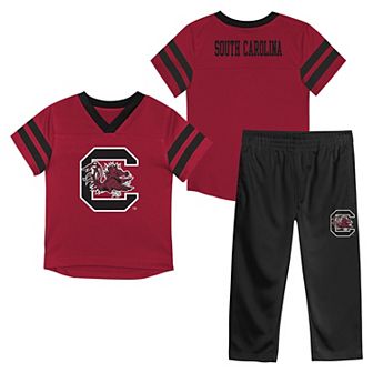 Infant Outerstuff Garnet South Carolina Gamecocks Team Logo Red Zone Top and Pant Set