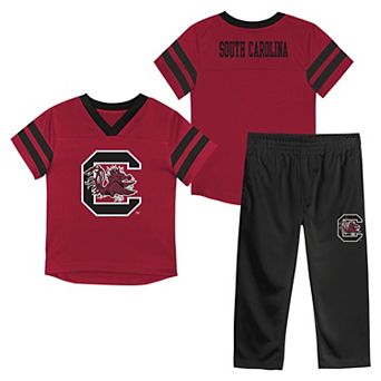 Infant Outerstuff Garnet South Carolina Gamecocks Team Logo Red Zone Top and Pant Set