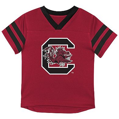 Infant Outerstuff Garnet South Carolina Gamecocks Team Logo Red Zone Top and Pant Set