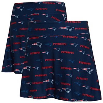 Women's Concepts Sport Navy New England Patriots Mosaic Allover Print Skort