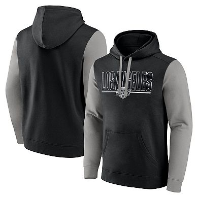 Men's Logo Athletic Black Los Angeles Kings Deliver Fleece Pullover Hoodie