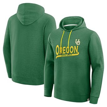 Men's Fanatics Green Oregon Ducks Hometown Premium Huddle Up Long Sleeve Hoodie T-Shirt