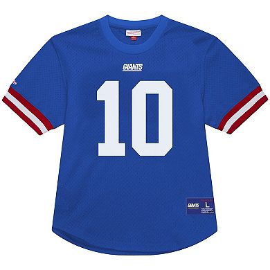 Men's Mitchell & Ness Eli Manning Royal New York Giants Retired Player Name & Number Mesh Top
