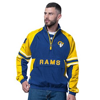 Men's Starter Royal Los Angeles Rams Prospect Half-Zip Pullover