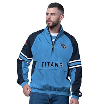 Men's Starter Light Blue Tennessee Titans Prospect Half-Zip Pullover
