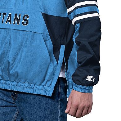 Men's Starter Light Blue Tennessee Titans Prospect Half-Zip Pullover