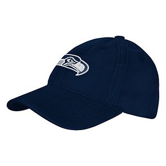 Girls Youth Outerstuff College Navy Seattle Seahawks Gridiron Adjustable Hat