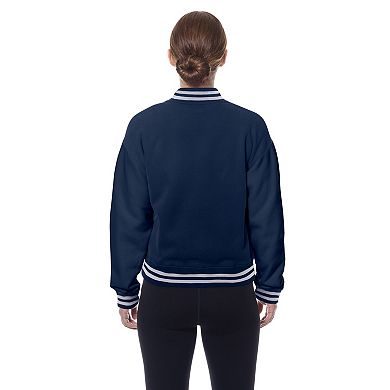 Women's New Era Navy Dallas Cowboys Throwback Fleece Full-Snap Jacket