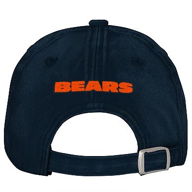 Girls Youth Outerstuff Navy Chicago Bears Gridiron Adjustable Hat