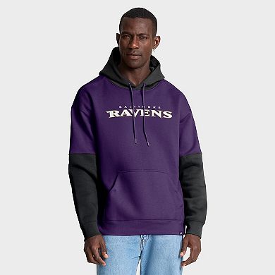 Men's Fanatics Purple Baltimore Ravens Helmet Pullover Hoodie