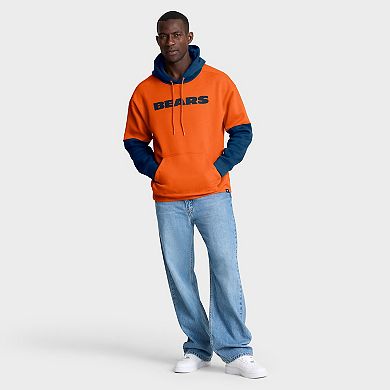 Men's Fanatics Orange Chicago Bears Helmet Pullover Hoodie