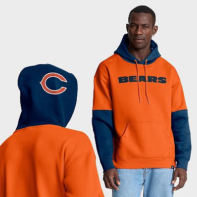 Men's Fanatics Orange Chicago Bears Helmet Pullover Hoodie