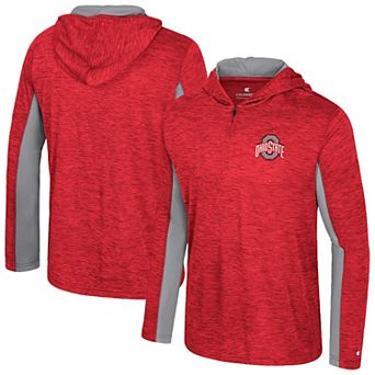 Men's Colosseum Scarlet Ohio State Buckeyes Always Sunny Quarter-Zip Hoodie