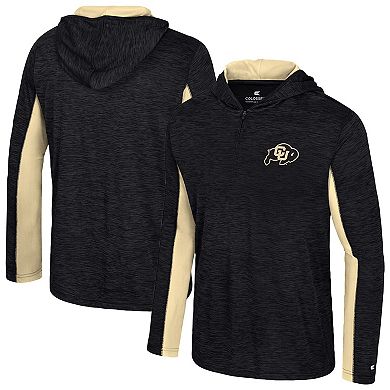 Men's Colosseum Black Colorado Buffaloes Always Sunny Quarter-Zip Hoodie