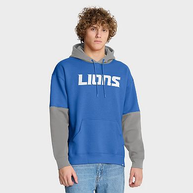 Men's Fanatics Blue Detroit Lions Helmet Pullover Hoodie