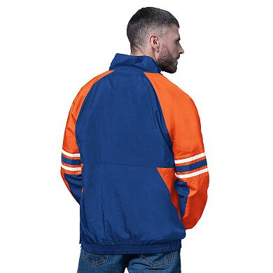 Men's Starter Royal Denver Broncos Vintage Logo Prospect Half-Zip Pullover