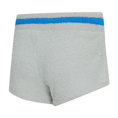 Women's Concepts Sport Gray Detroit Lions Whitley Long Sleeve Hoodie Top & Shorts Set