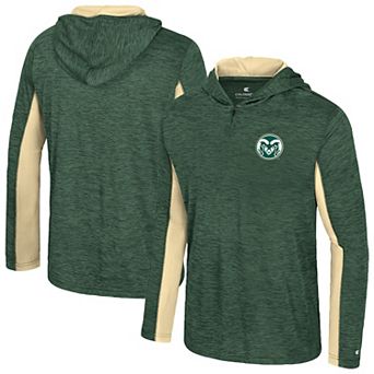 Men's Colosseum Green Colorado State Rams Always Sunny Quarter-Zip Hoodie