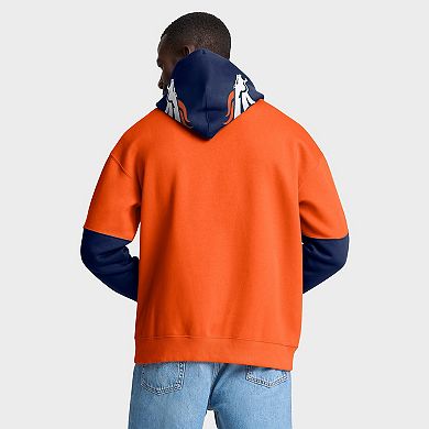 Men's Fanatics Orange Denver Broncos Helmet Pullover Hoodie