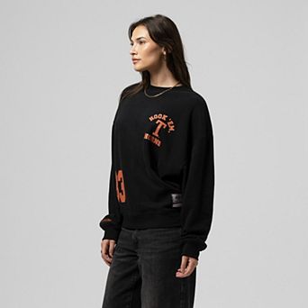Women's Mitchell & Ness Black Texas Longhorns Multi-Hit Sweatshirt
