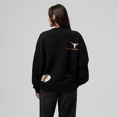 Women's Mitchell & Ness Black Texas Longhorns Multi-Hit Sweatshirt