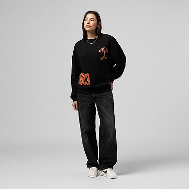 Women's Mitchell & Ness Black Texas Longhorns Multi-Hit Sweatshirt