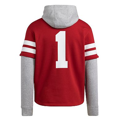 Men's adidas Red Nebraska Huskers Jersey Pullover Hoodie