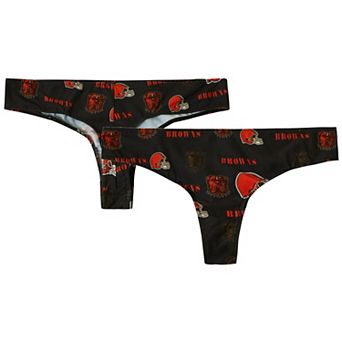 Women's Concepts Sport Brown Cleveland Browns Mosaic All Over Print Thong