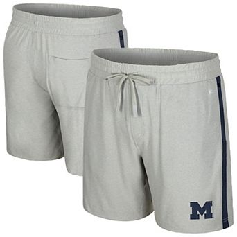 Men's Colosseum Gray Michigan Wolverines Mac Shorts